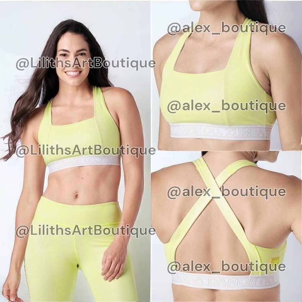 Zumba Dance Snake Foil Sport Bra Caution Size M (G001)